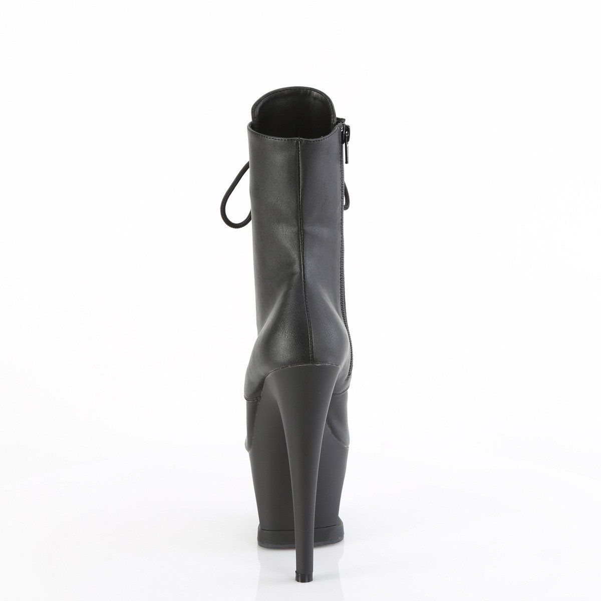 Pleaser Moon-1020SK BPU/B-PW - Čierne kotníkové čižmy na vysokej platforme