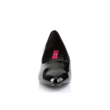 Pleaser Pink Label Fab-420 B - Lesklé čierne lodičky