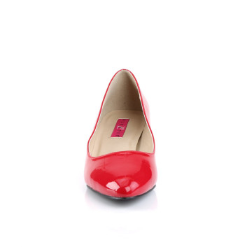Pleaser Pink Label Fab-420 R - Lesklé červené lodičky