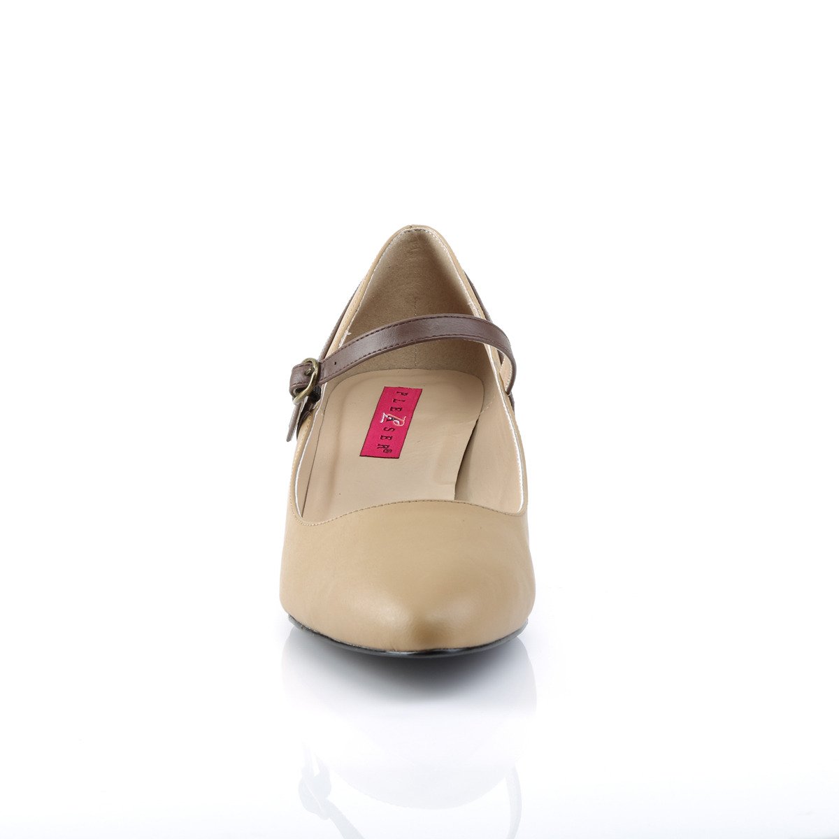 Pleaser Pink Label Fab-425 T-BNPU - Béžové lodičky s remienkami