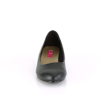Pleaser Pink Label Gwen-01 BPU - Čierne lodičky so širokými podpätkami