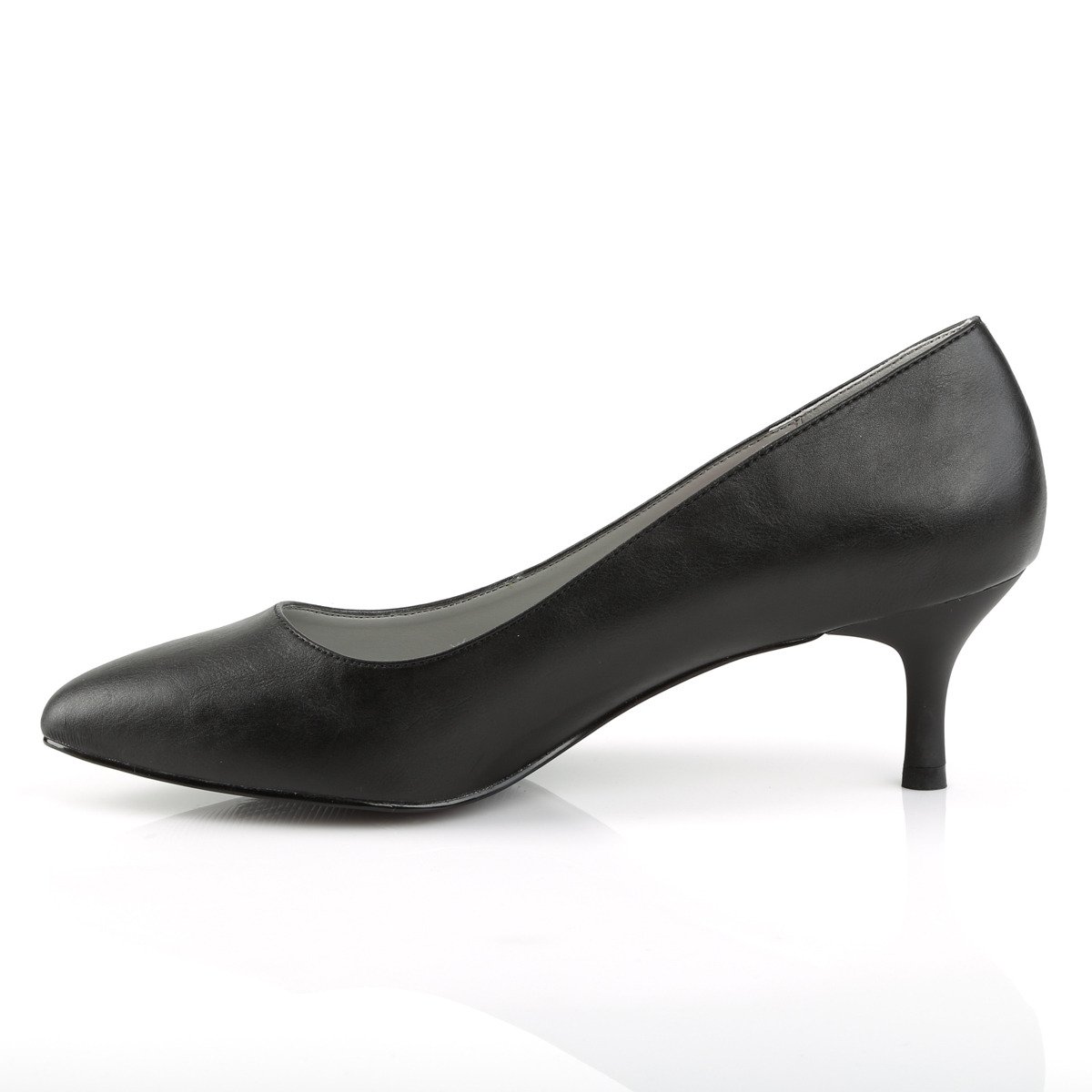 Pleaser Pink Label Kitten-01 BPU - Čierne lodičky