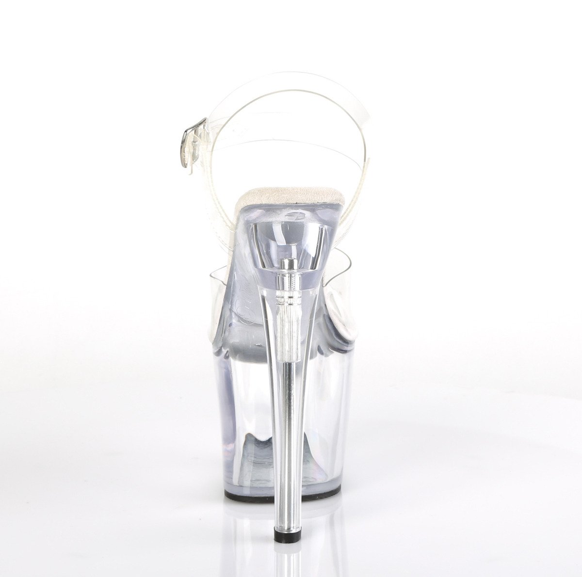 Pleaser Radiant-708 C/M - Priehľadné sandále na vysokej platforme