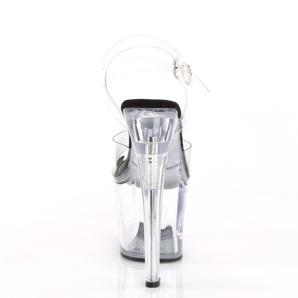 Pleaser Radiant-708 C-B/C - Priehľadné sandále na vysokej platforme