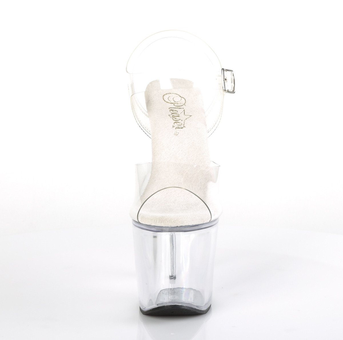 Pleaser Radiant-708 C/M - Priehľadné sandále na vysokej platforme