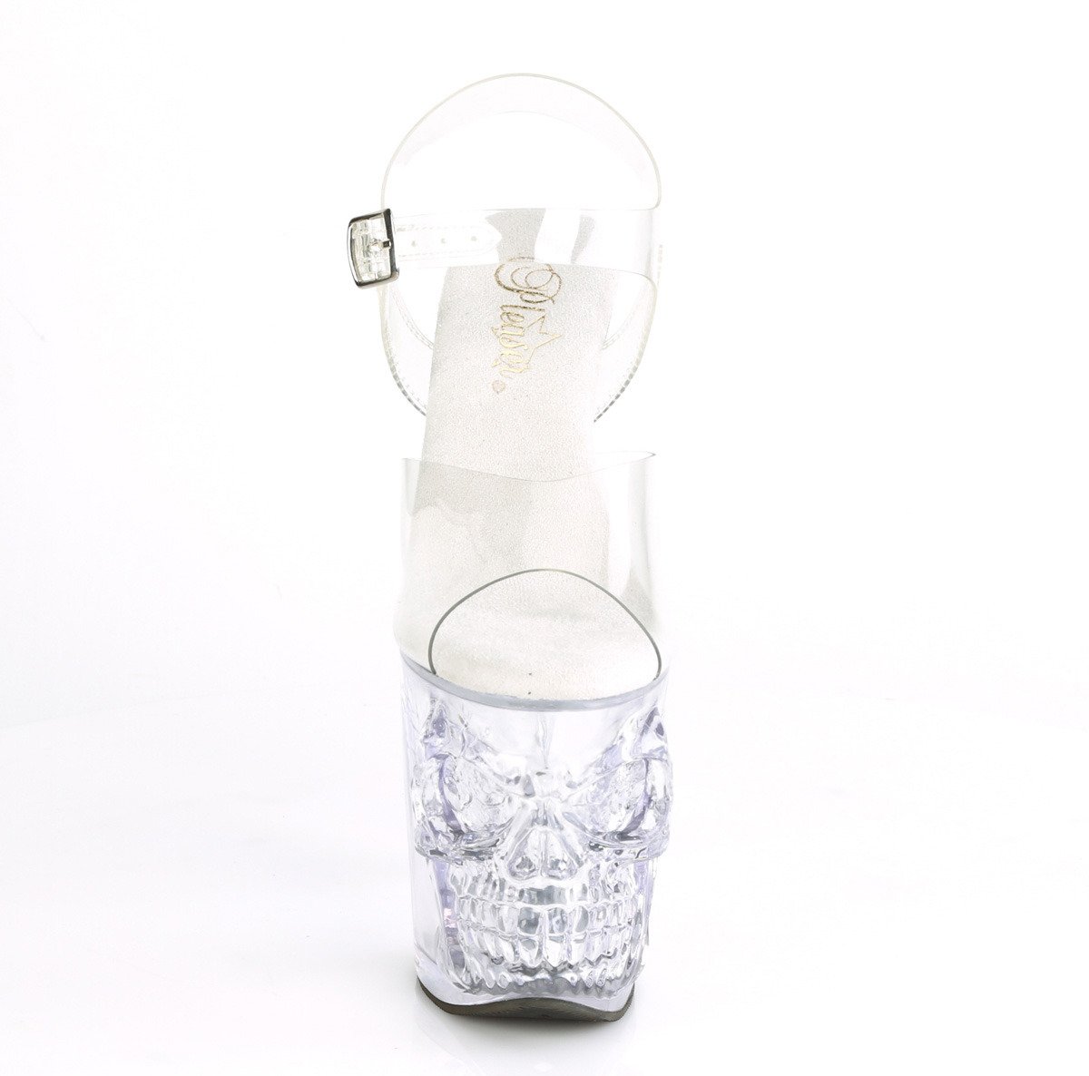 Pleaser Rapture-808 C/M - Priehľadné sandále na vysokej platforme