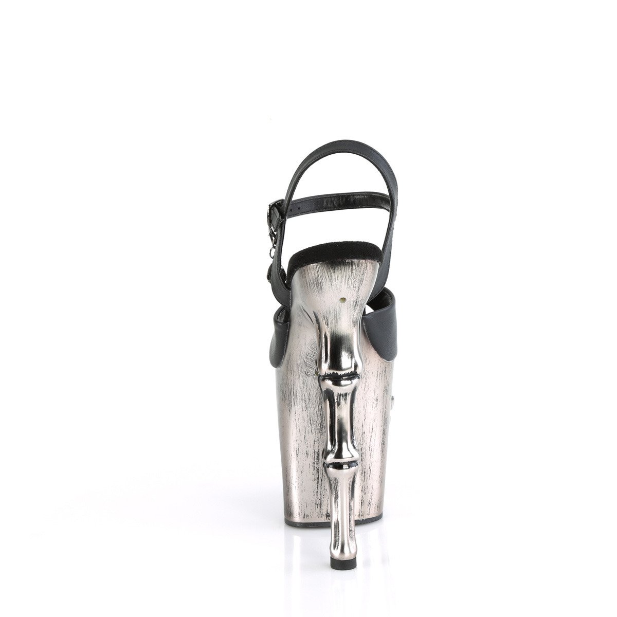 Pleaser Rapture-809-LT BPU/PWCH - Čierne svietiace sandále na vysokej platforme