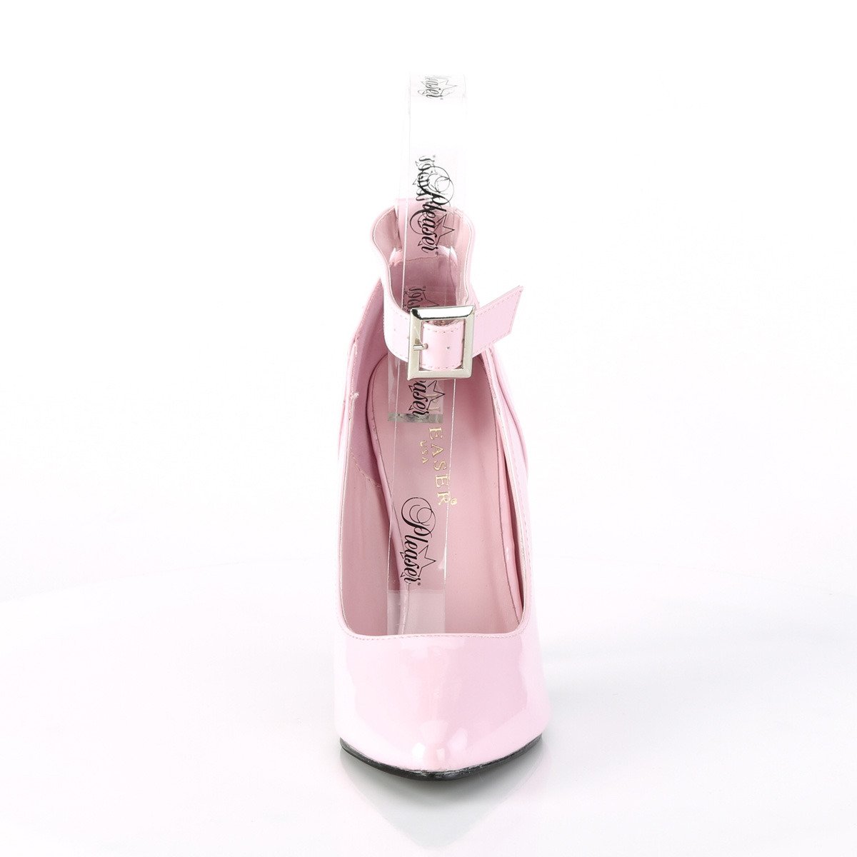 Pleaser Seduce-431 BP - Lesklé ružové lodičky s remienkami na vysokom podpätku