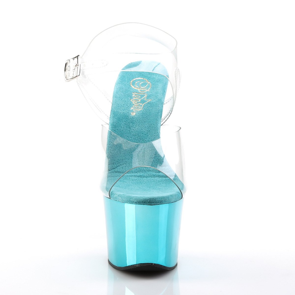 Pleaser Sky-308 C/TECH - Priehľadné sandále na vysokej platforme