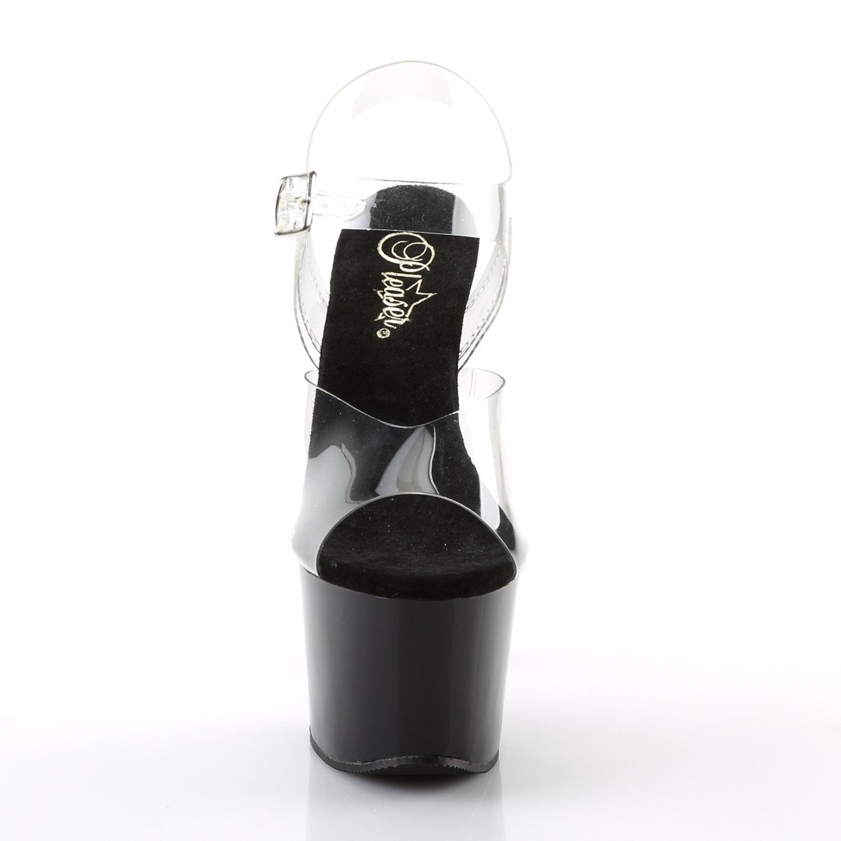 Pleaser Sky-308 C/B - Priehľadné sandále na vysokej platforme