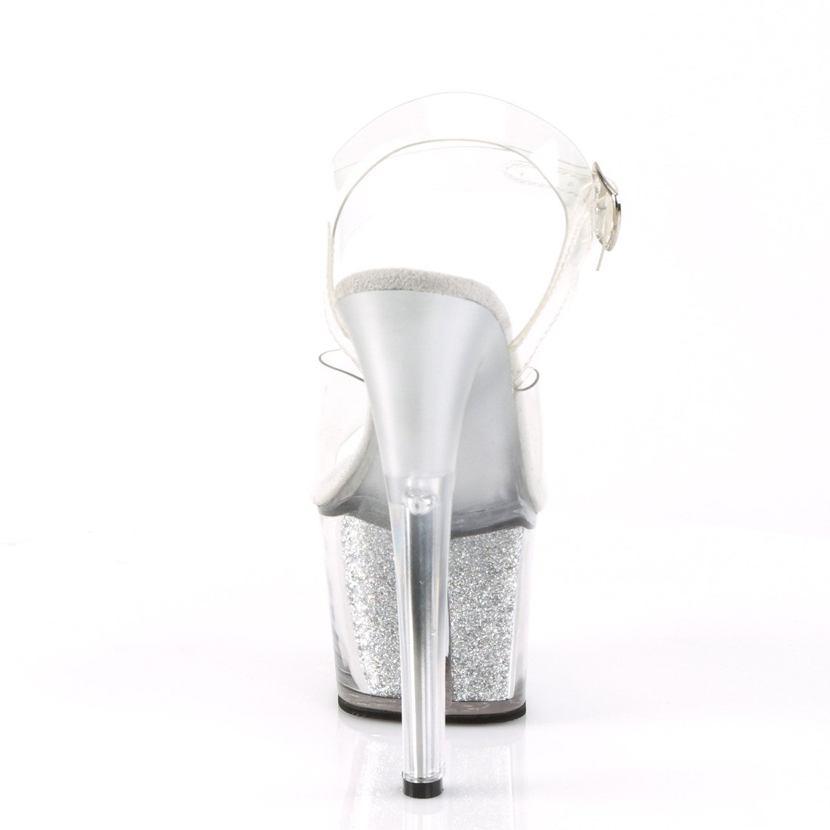 Pleaser Sky-308G-T C/SGI - Priehľadné sandále na vysokej platforme