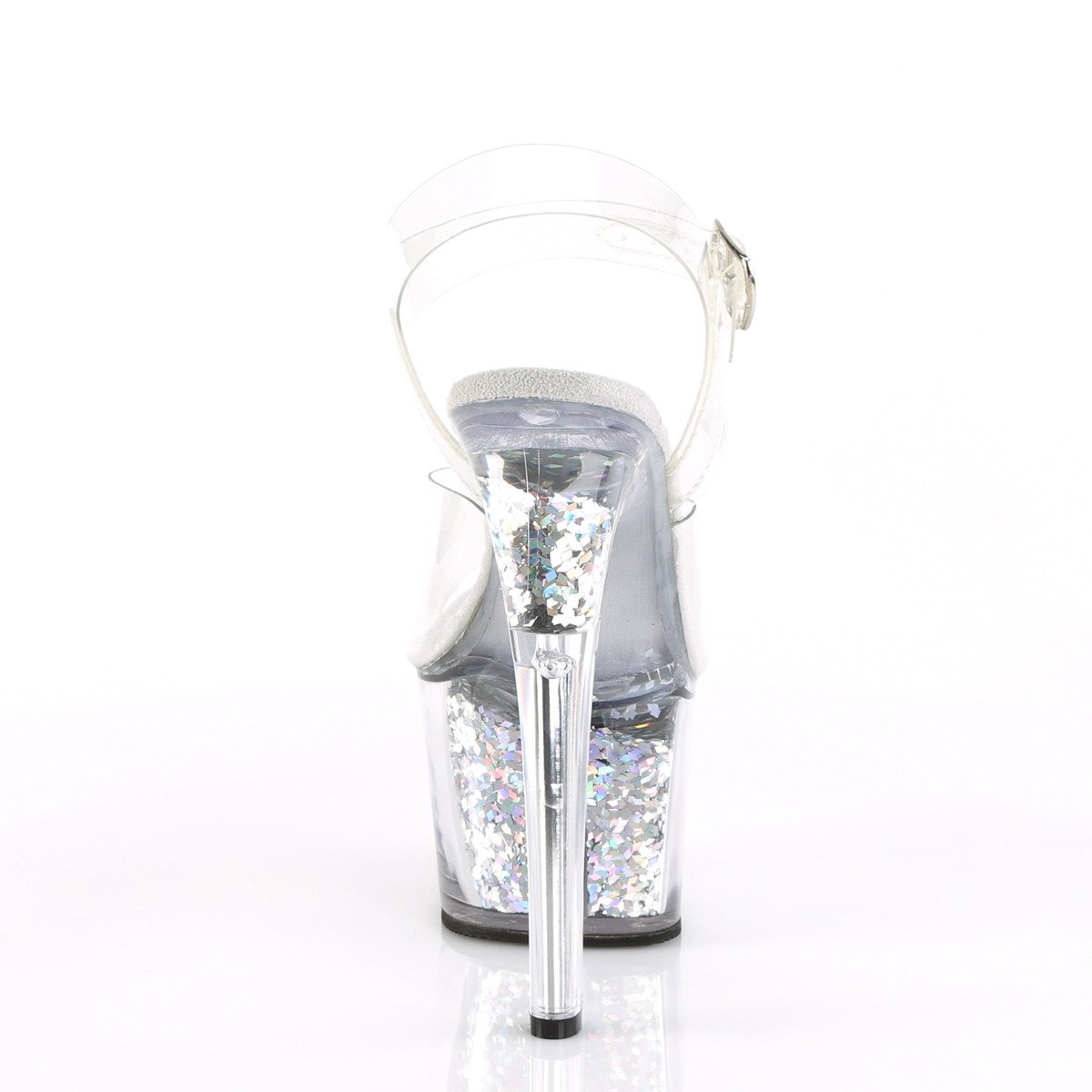 Pleaser Sky-308GF C/SG - Priehľadné sandále na vysokej platforme