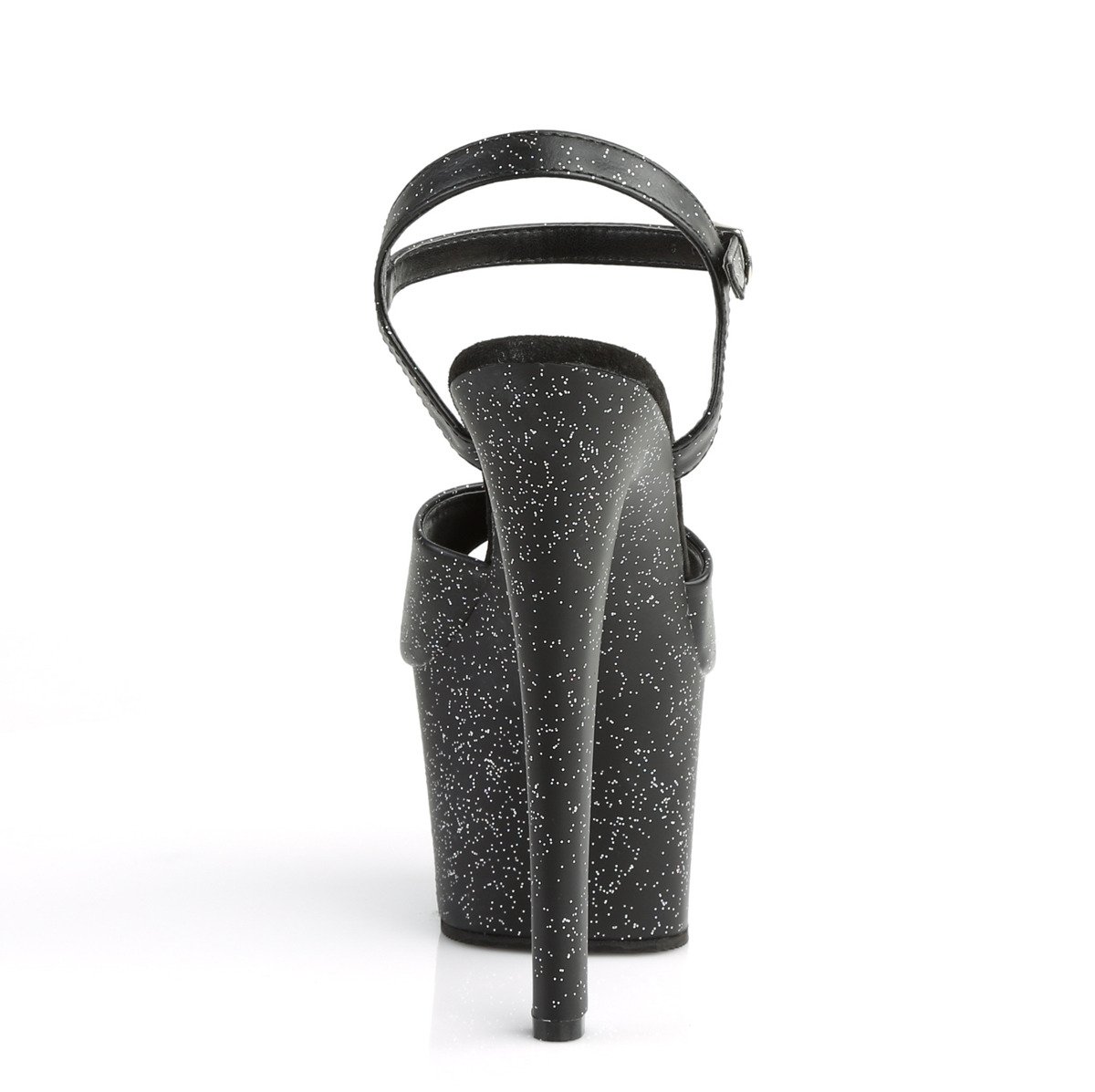 Pleaser Sky-309MMG BPU/M - Čierne sandále na vysokej platforme