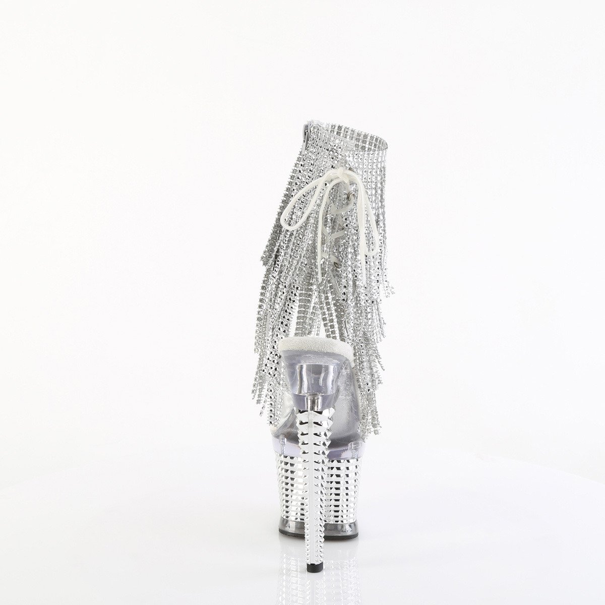 Pleaser Spectator-1017RSF C-S/CSCH - Priehľadné topánky s remienkom cez kotník na vysokej platforme