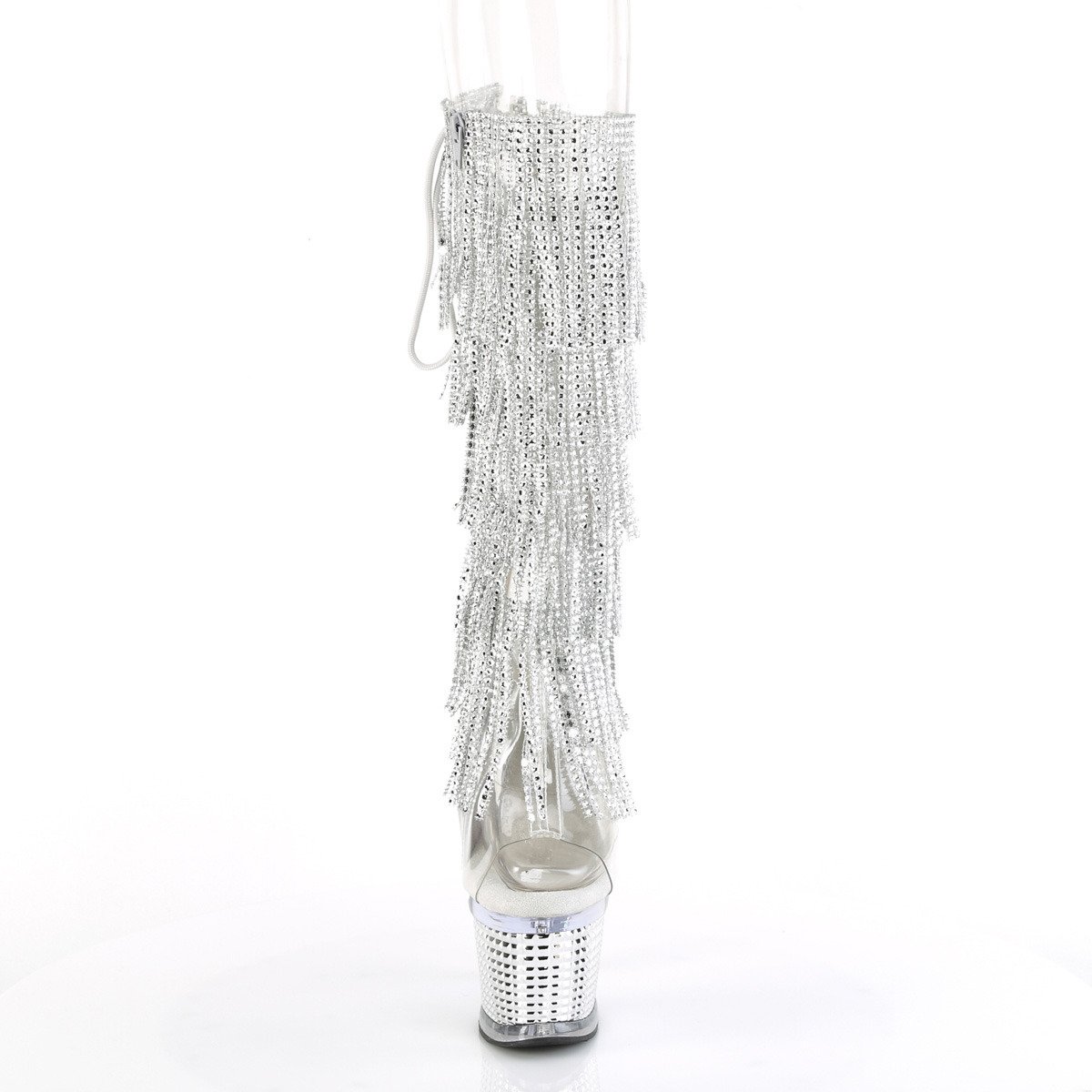 Pleaser Spectator-2017RSF C-S/CSCH - Priehľadné čižmy s otvorenou špičkou na vysokej platforme