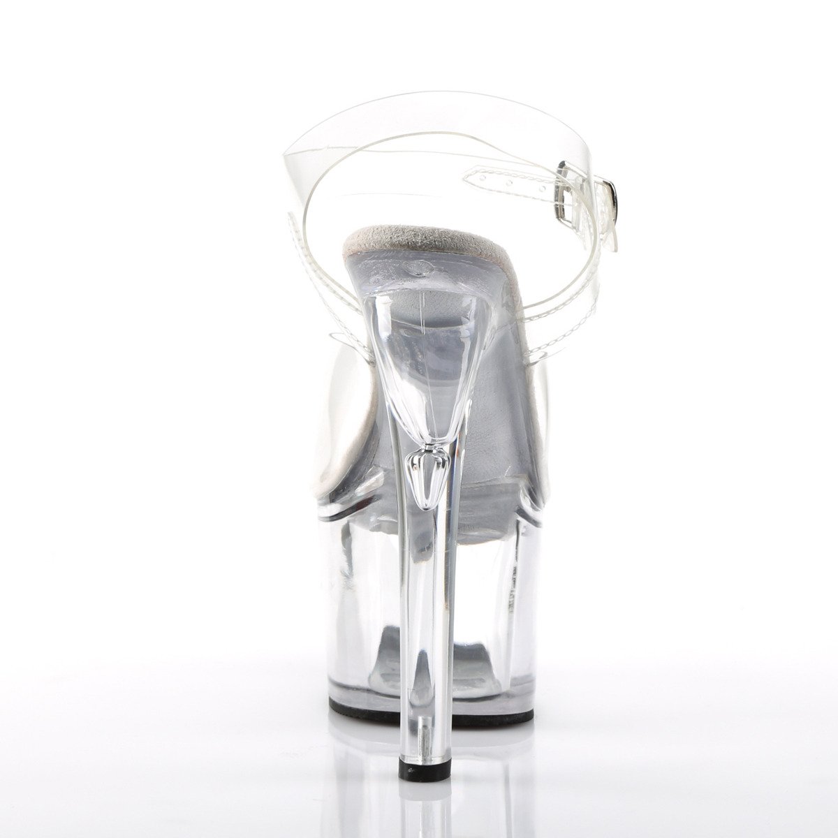 Pleaser Treasure-708 C/M - Priehľadné sandále na vysokej platforme