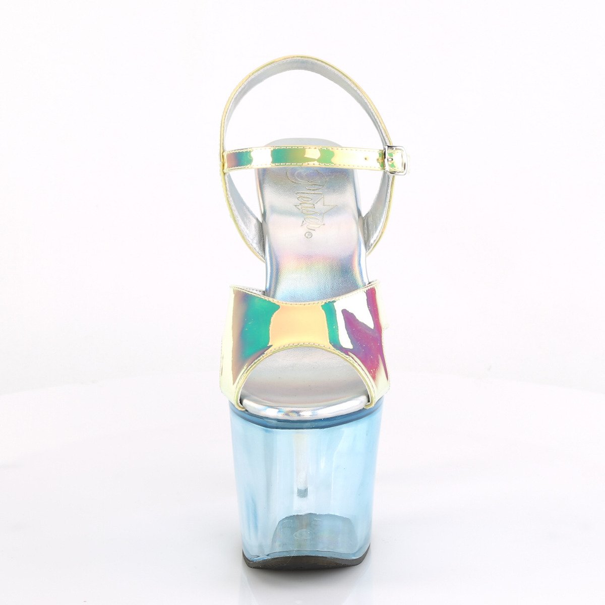 Pleaser Unicorn-711T GRNTPU/BB - Zelené sandále na vysokej platforme