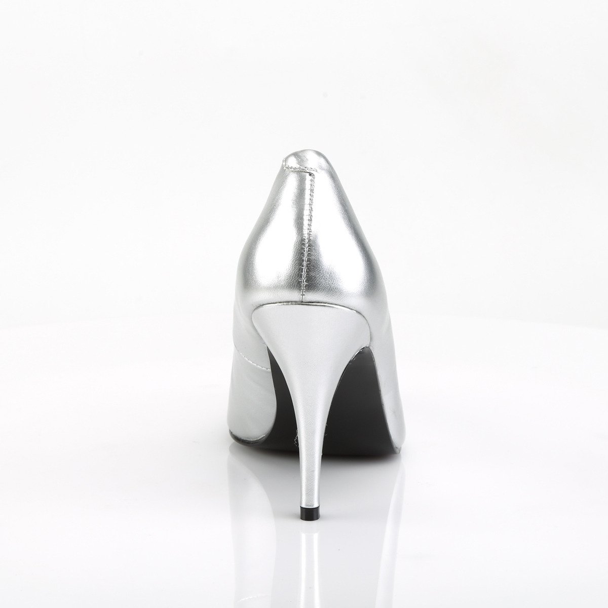 Pleaser Vanity-420 S/PU - Strieborné lodičky na vysokom podpätku