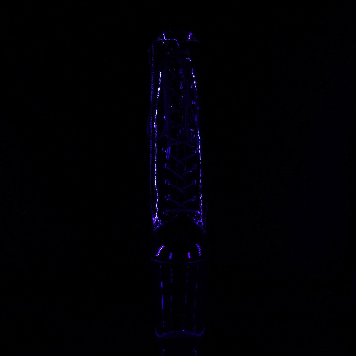 Pleaser Xtreme-1020TT B/B-NHP - Lesklé čierne kotníkové čižmy na vysokej platforme