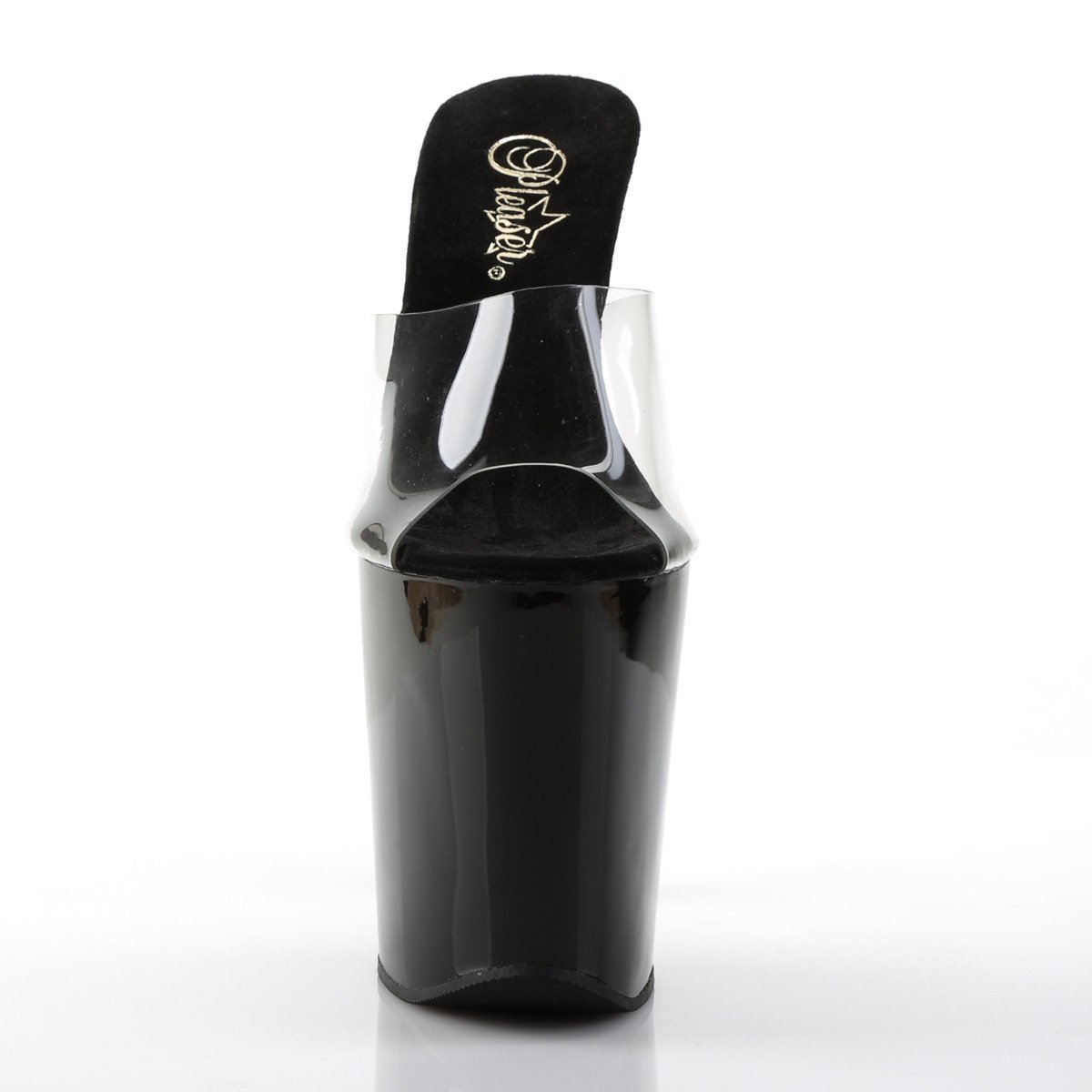 Pleaser Xtreme-801 C/B - Priehľadné sandále na vysokej platforme