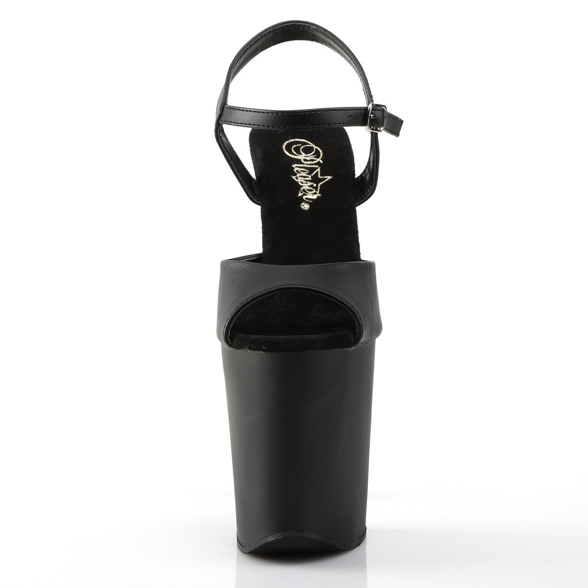 Pleaser Xtreme-809 BPU/M - Čierne sandále na vysokej platforme