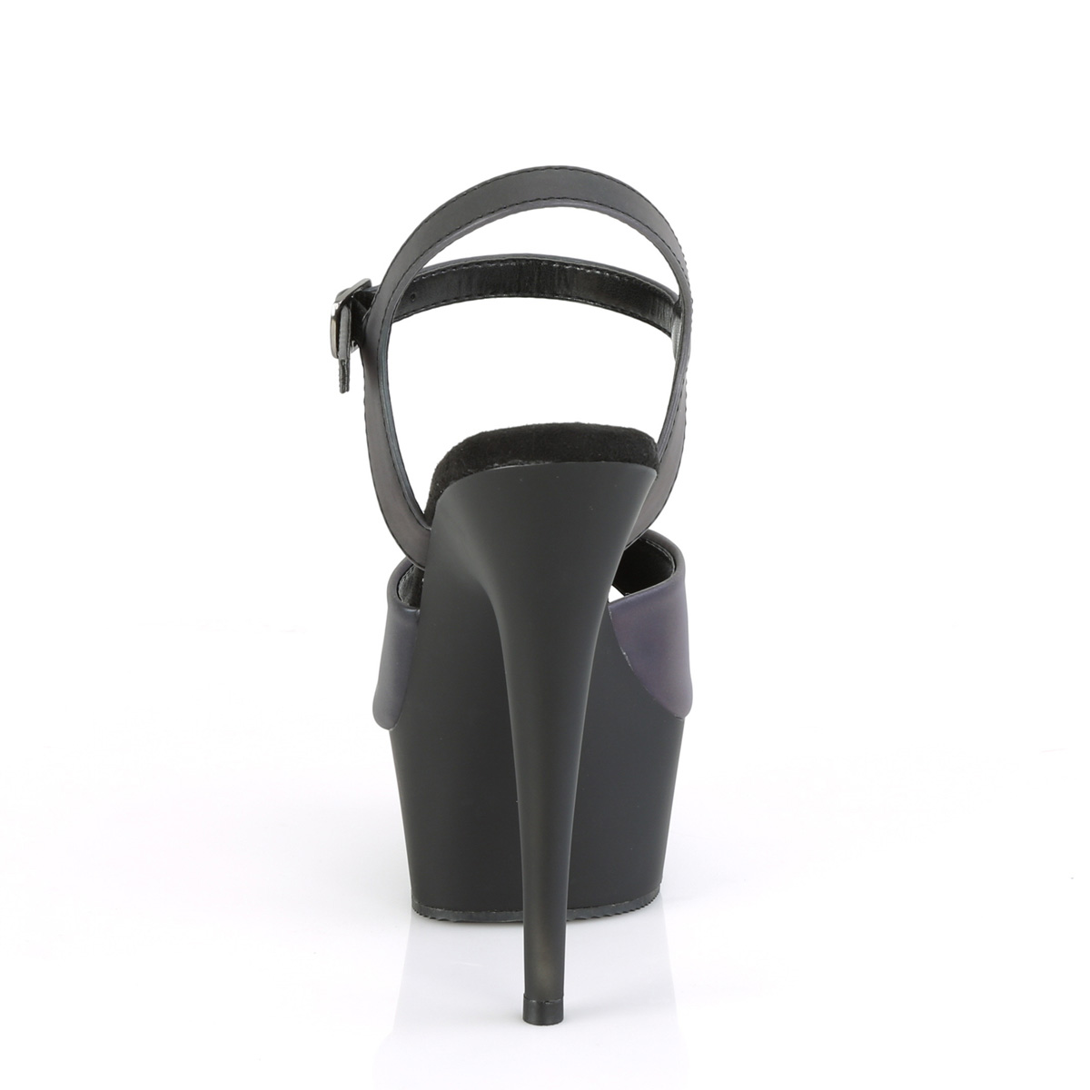 Pleaser Delight-609REFL GNREFL/B - Modré sandále na platforme s vysokými podpätkami