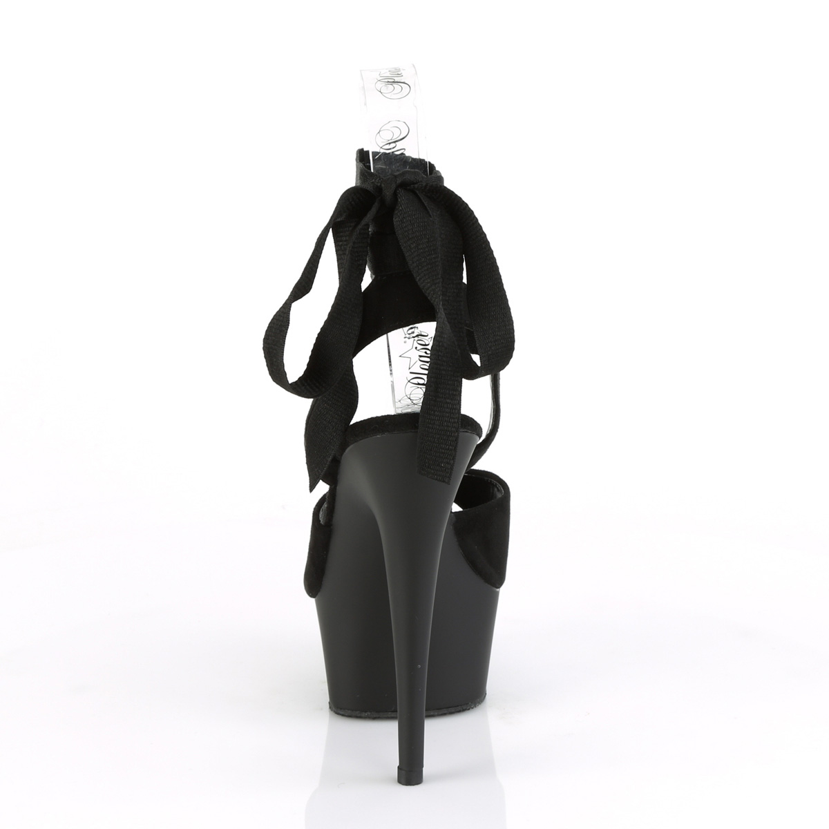 Pleaser Delight-634 BFS/M - Čierne sandále na platforme s vysokými podpätkami