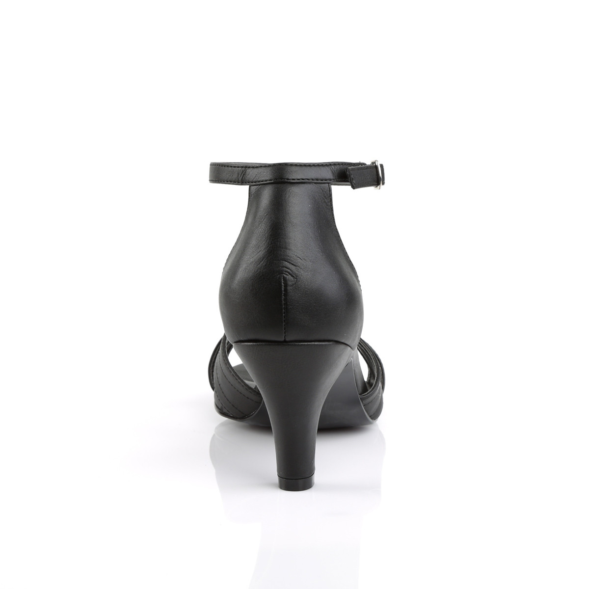 Pleaser Pink Label Divine-435 BPU - Čierne sandále na podpätku