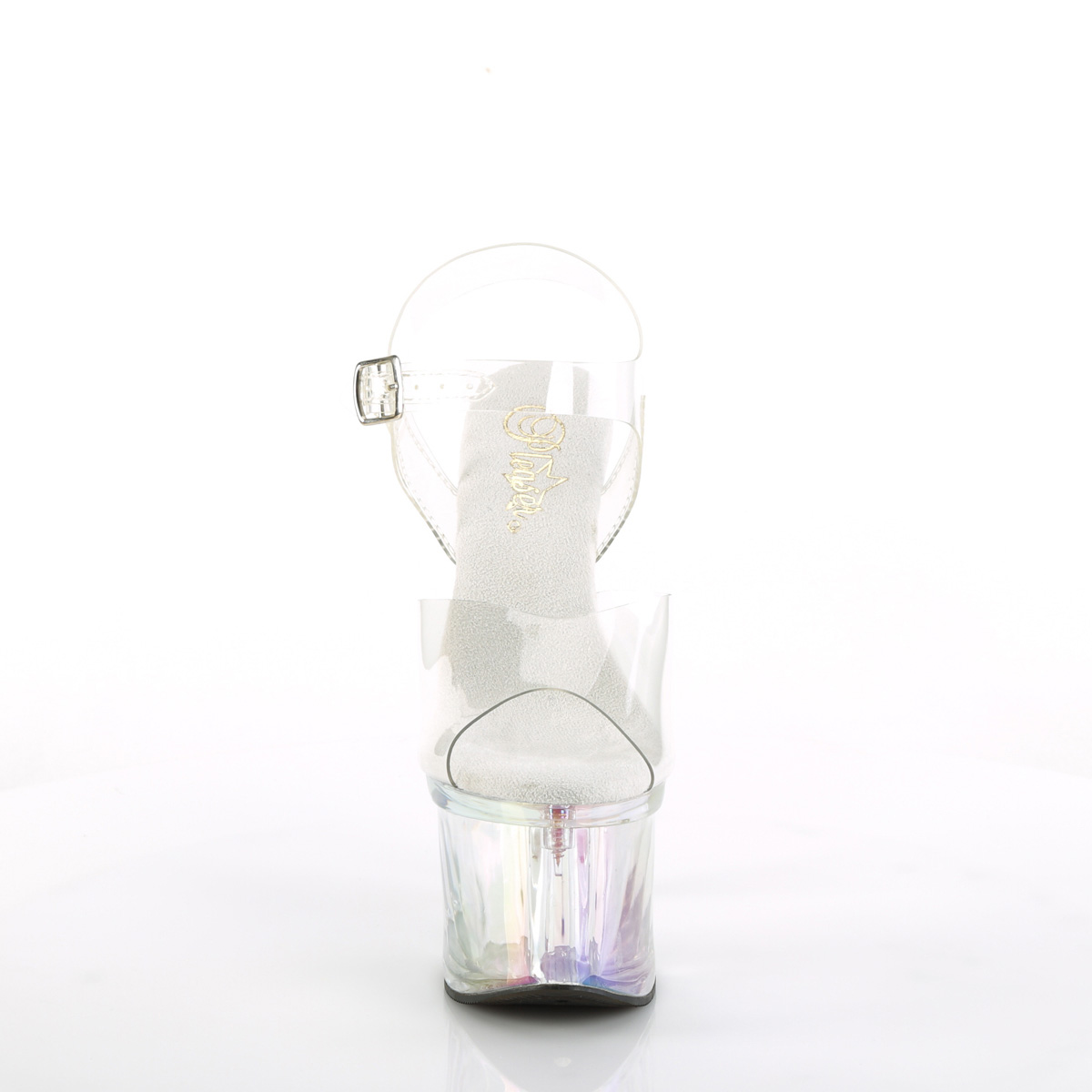 Pleaser Esteem-708RBP C/CHG - Priehľadné sandále na vysokej platforme