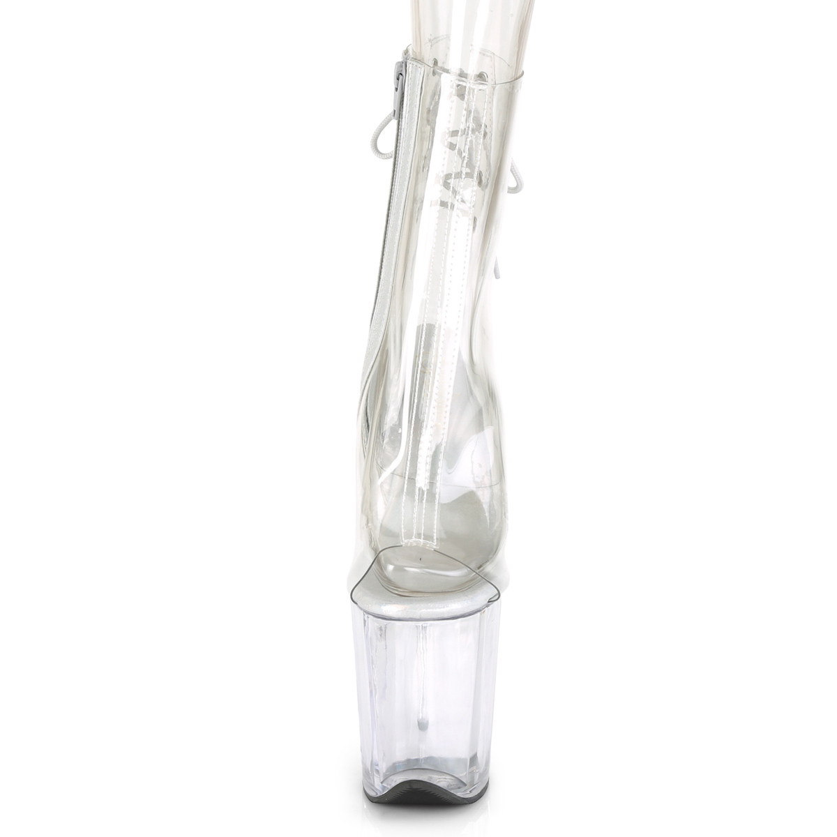 Pleaser Flamingo-1018C C/M - Priehľadné čižmy s otvorenou špičkou na vysokej platforme