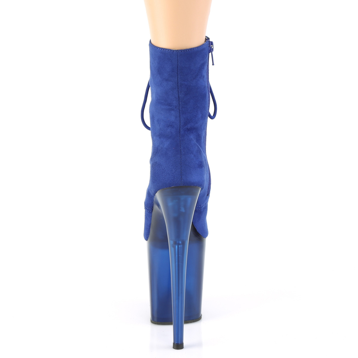Pleaser Flamingo-1020FST BLFS/BL - Modré kotníkové čižmy na vysokej platforme