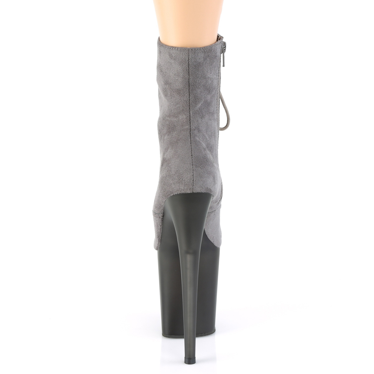 Pleaser Flamingo-1020FST GYFS/GY - Šedé kotníkové čižmy na vysokej platforme