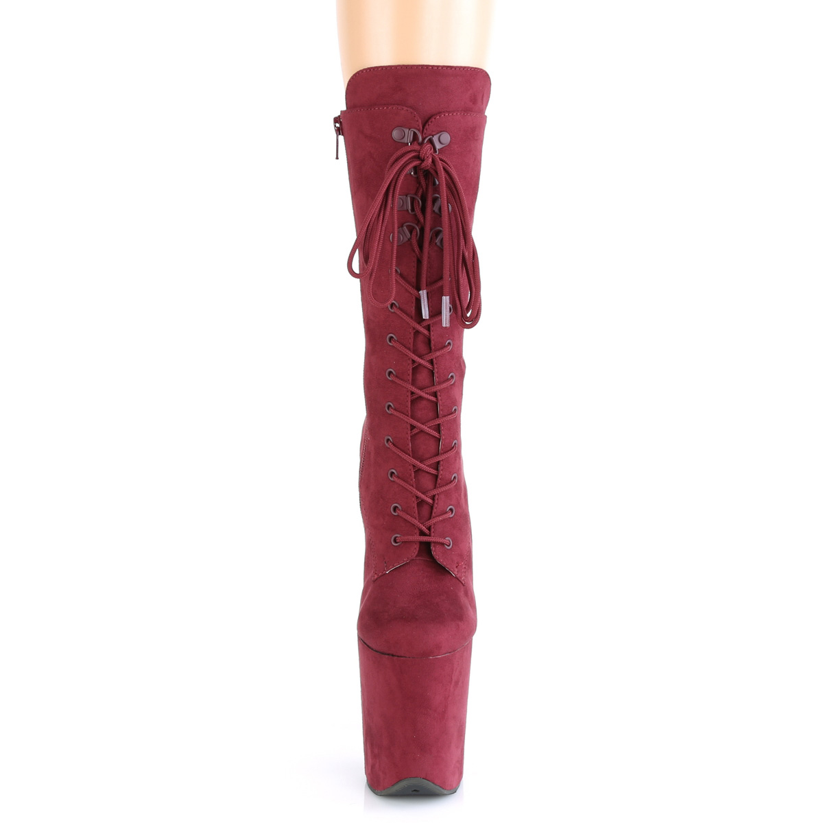 Pleaser Flamingo-1050FS BYFS/M - Fialové kotníkové čižmy na vysokej platforme