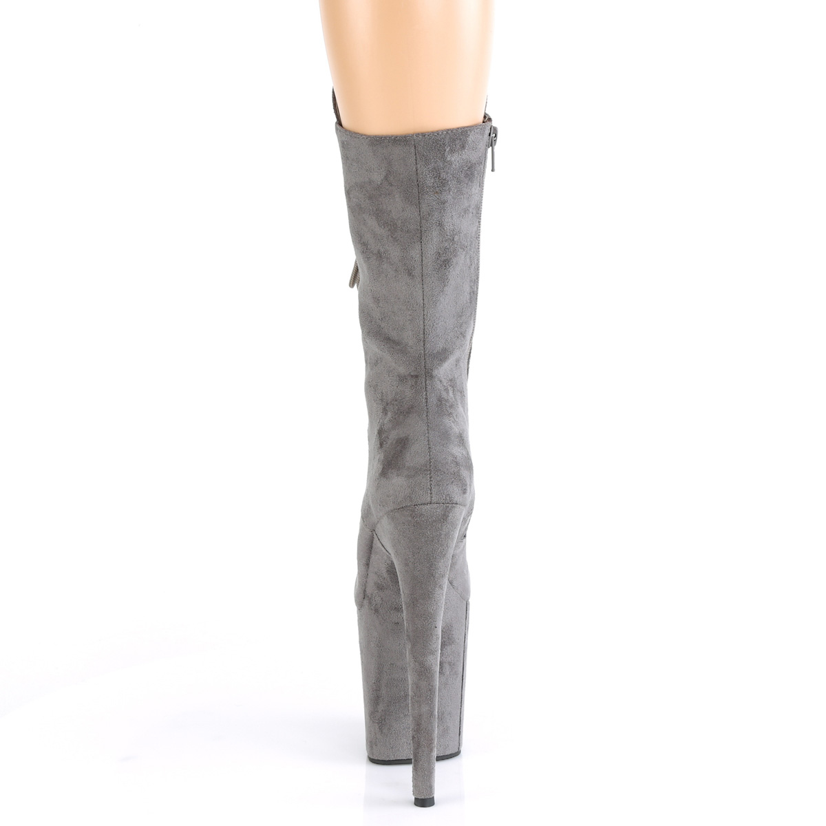 Pleaser Flamingo-1050FS GYFS/M - Šedé kotníkové čižmy na vysokej platforme