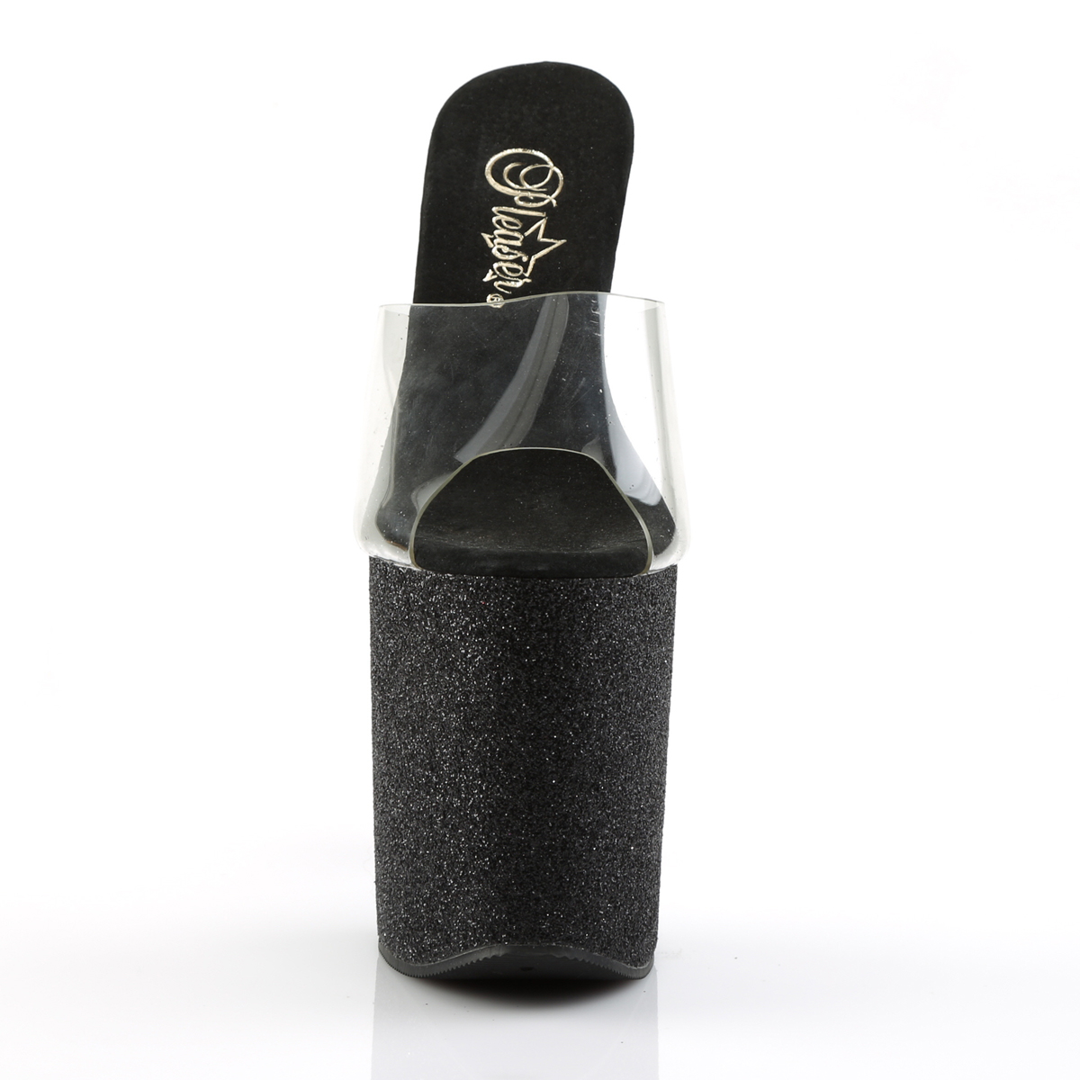 Pleaser Flamingo-801SDG C/BG - Priehľadné sandále na vysokej platforme