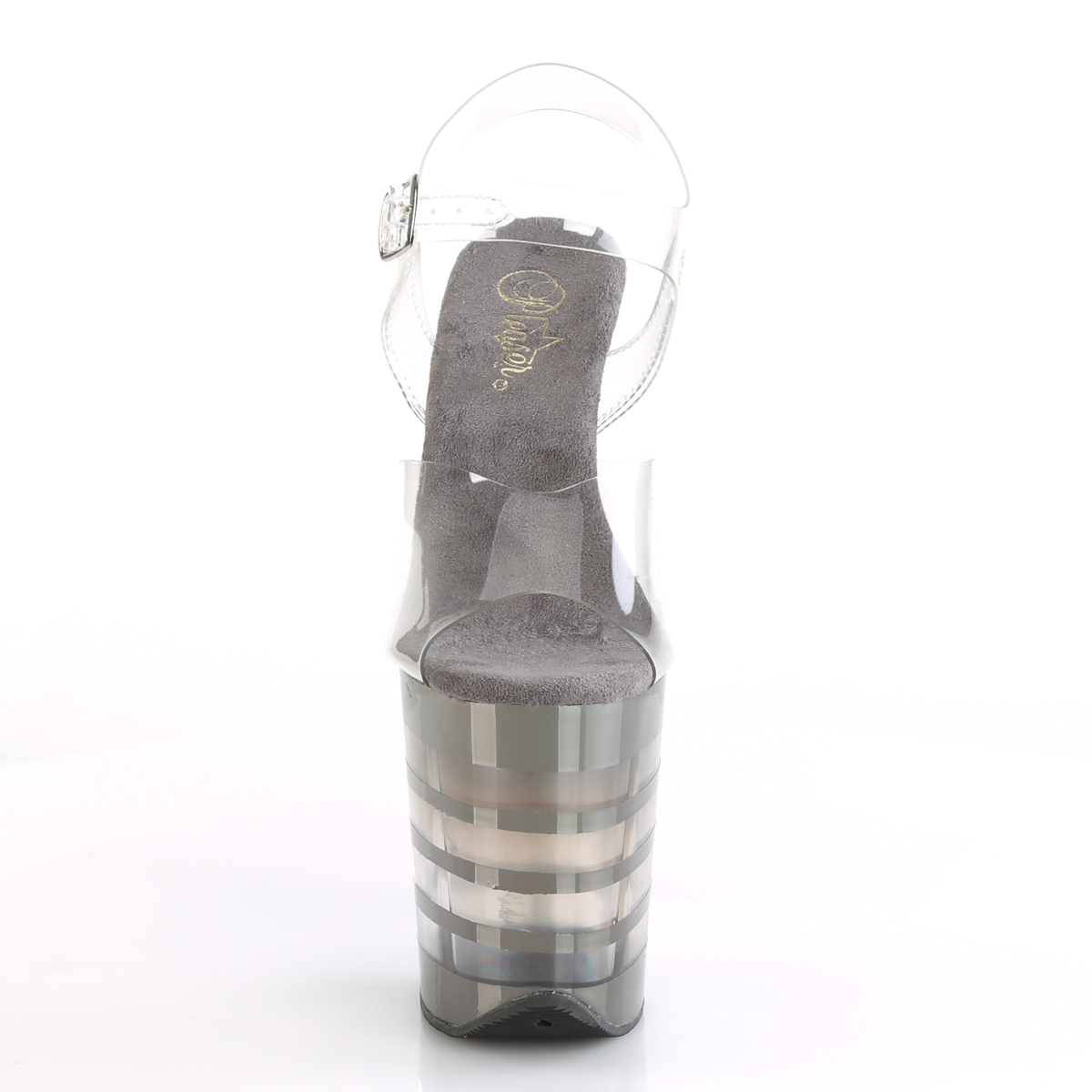 Pleaser Flamingo-808CHLN C/PWCH - Priehľadné sandále na vysokej platforme