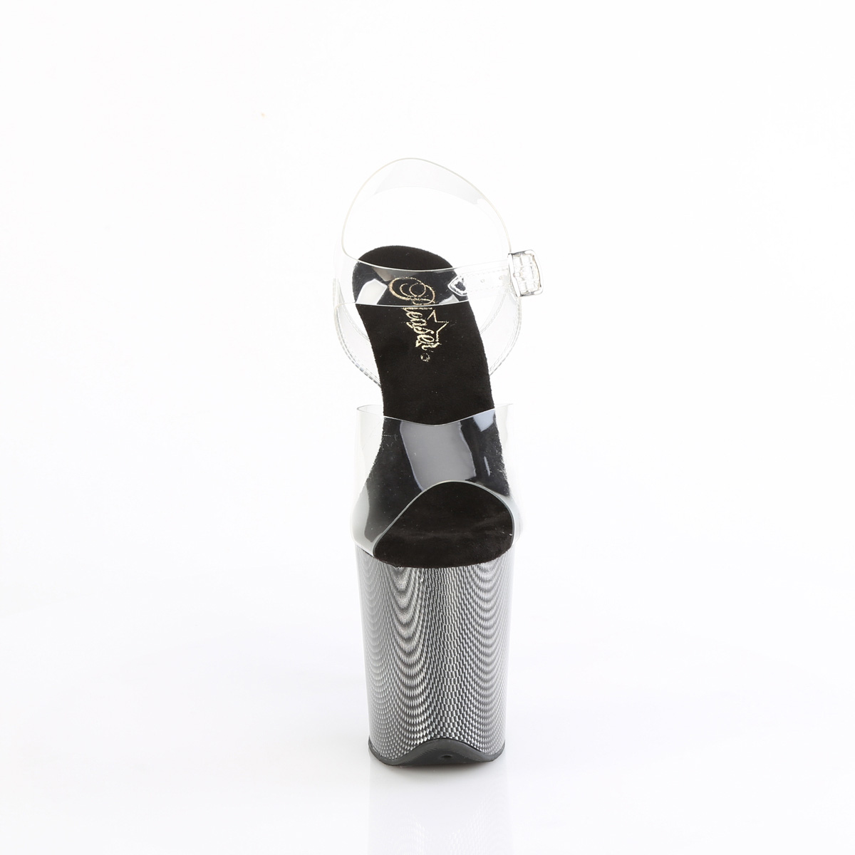 Pleaser Flamingo-808HCP C/BHG - Priehľadné sandále na vysokej platforme