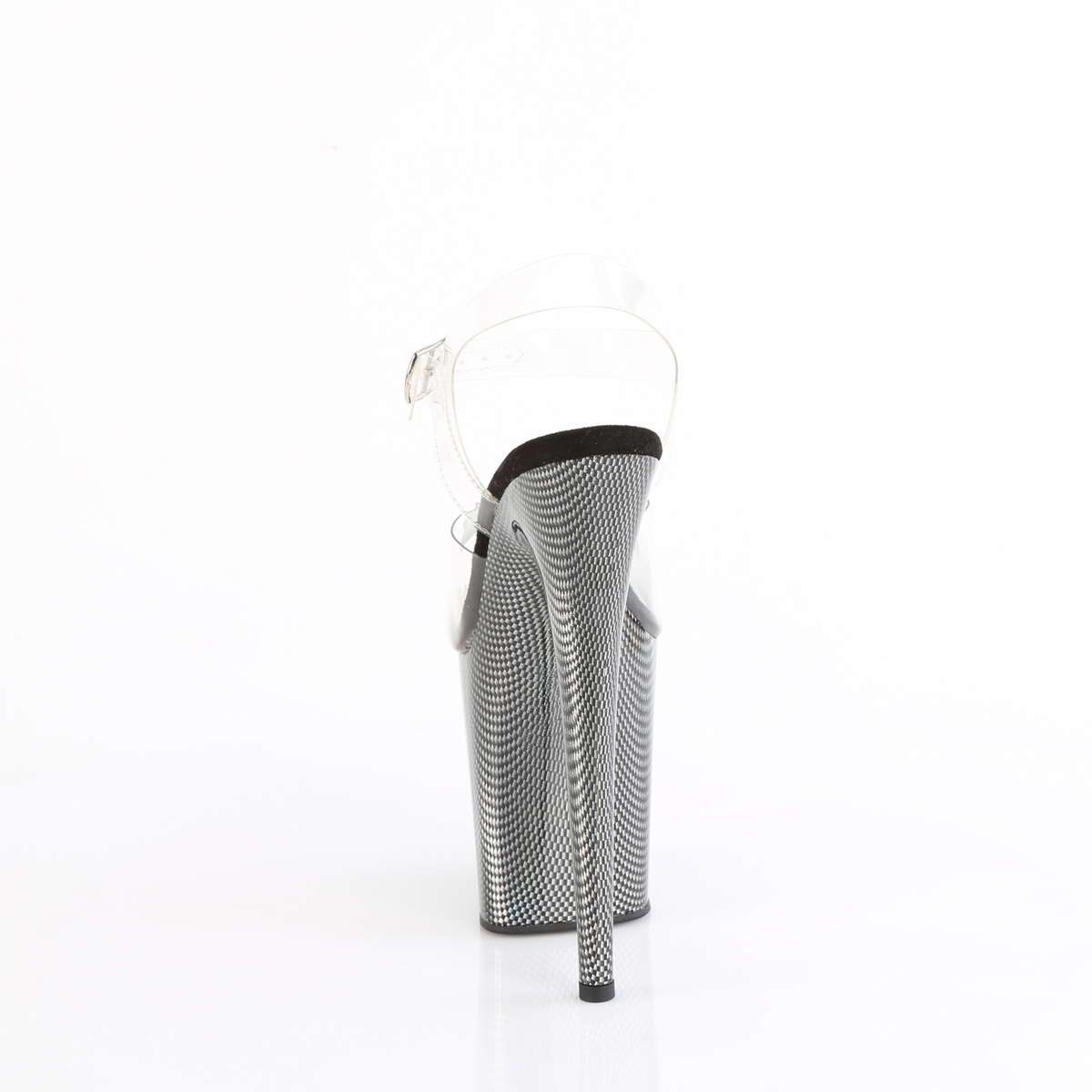 Pleaser Flamingo-808HCP C/BHG - Priehľadné sandále na vysokej platforme