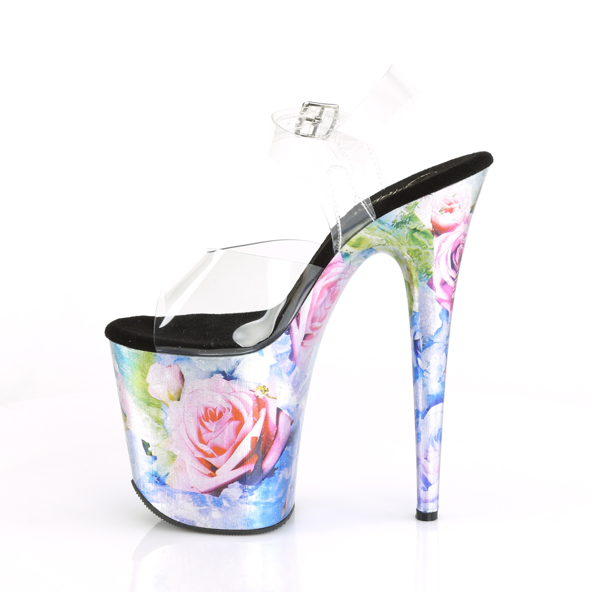 Pleaser Flamingo-808MRP C/MMC - Priehľadné sandále na vysokej platforme