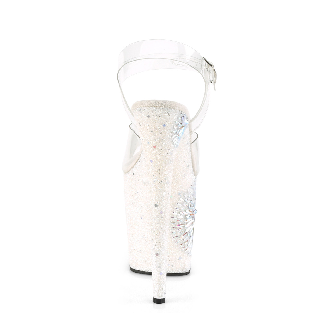 Pleaser Flamingo-808WD C/WGRS - Priehľadné sandále na vysokej platforme