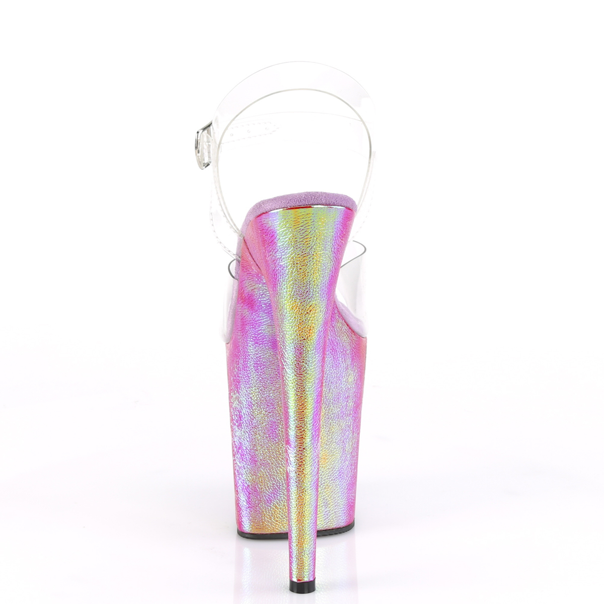 Pleaser Flamingo-808WR C/PPHG - Priehľadné sandále na vysokej platforme