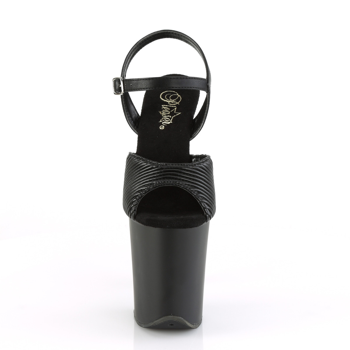 Pleaser Flamingo-809 BQTPU/M - Čierne sandále na vysokej platforme