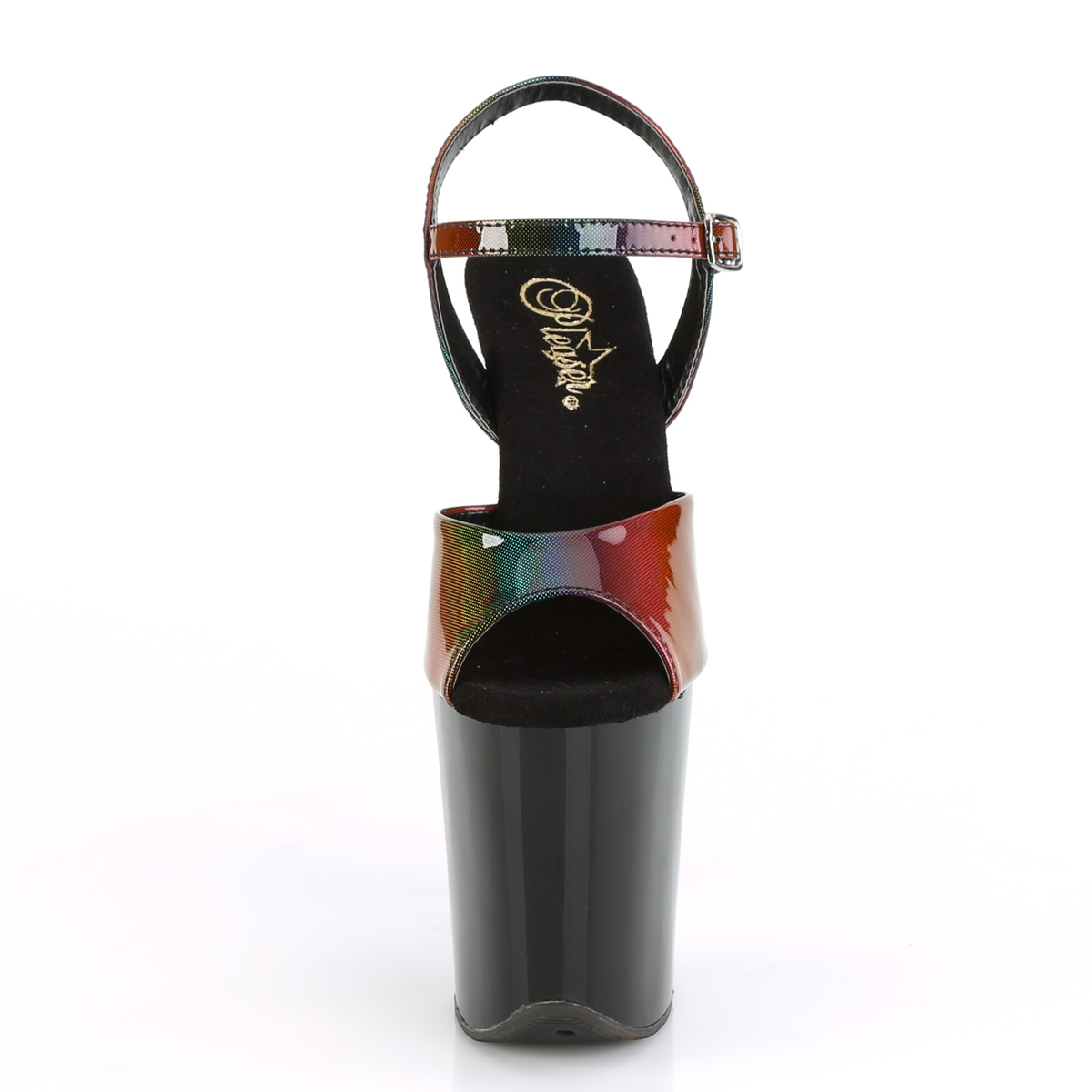 Pleaser Flamingo-809RBDT RBOWHG/B - Viacfarebné sandále na vysokej platforme