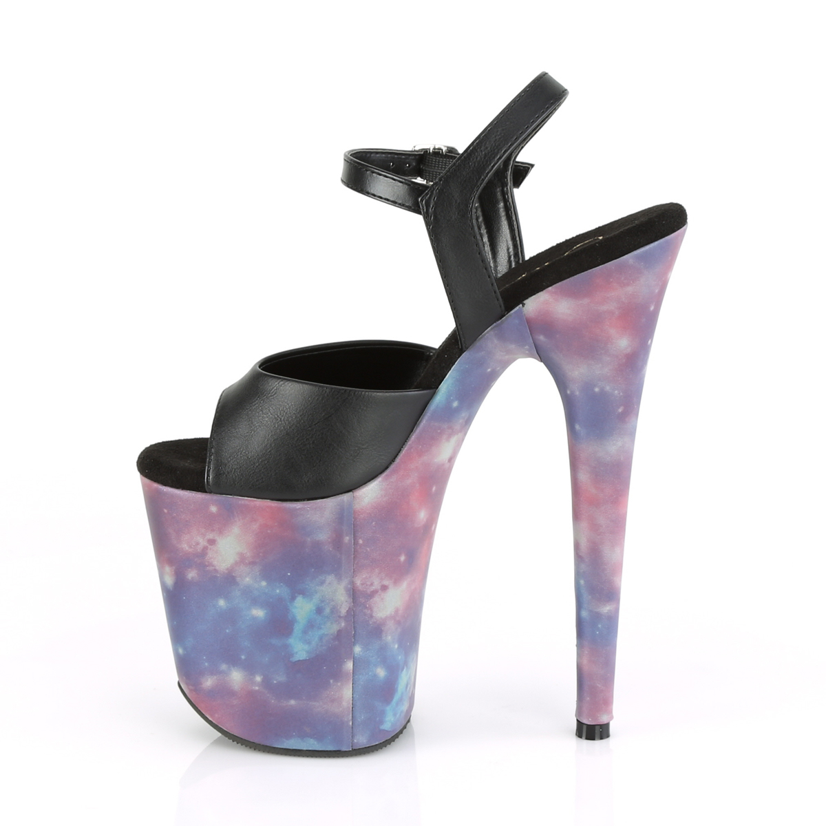 Pleaser Flamingo-809REFL BPU/PPBL - Čierne sandále na vysokej platforme