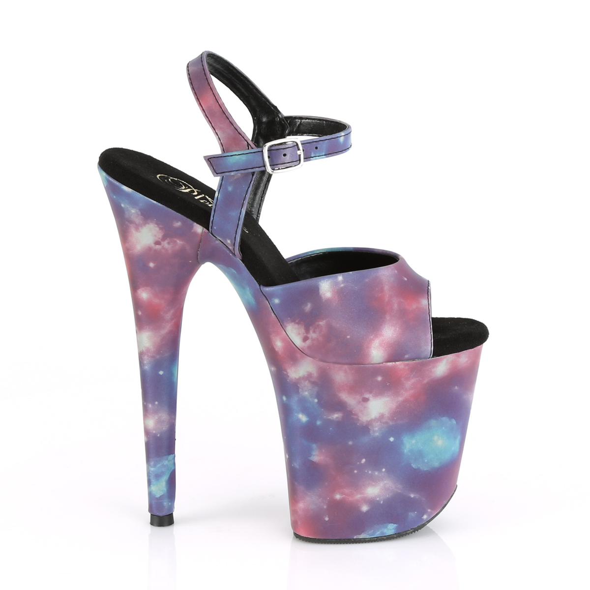 Pleaser Flamingo-809REFL PP-BLU/M - Fialové sandále na vysokej platforme