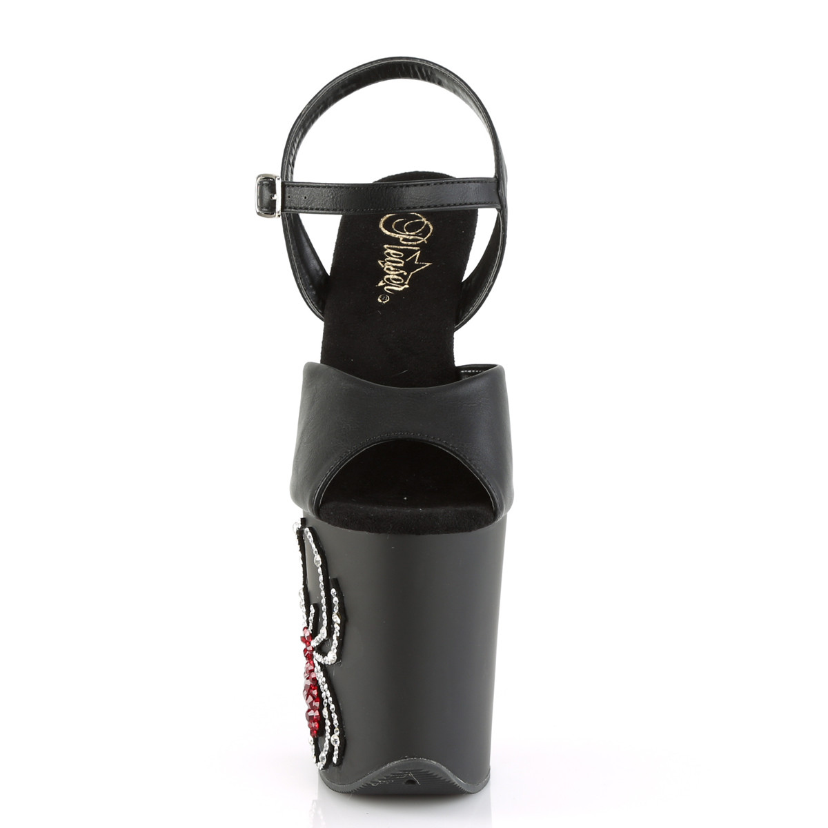 Pleaser Flamingo-809RSSP BPU/M - Čierne sandále na vysokej platforme