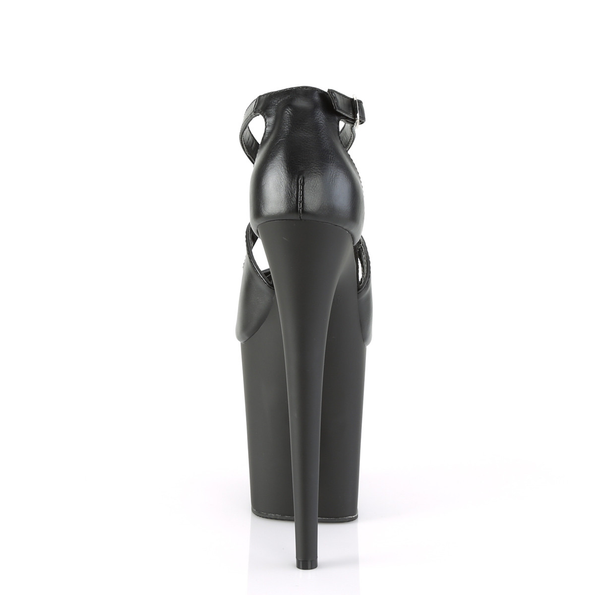Pleaser Flamingo-821 BPU/M - Čierne sandále na vysokej platforme
