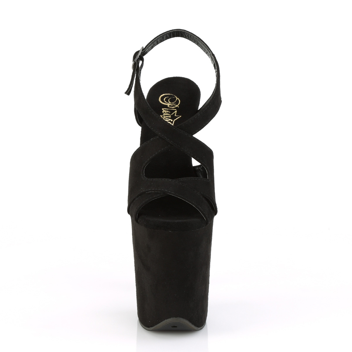 Pleaser Flamingo-831FS BFS/M - Čierne sandále na vysokej platforme