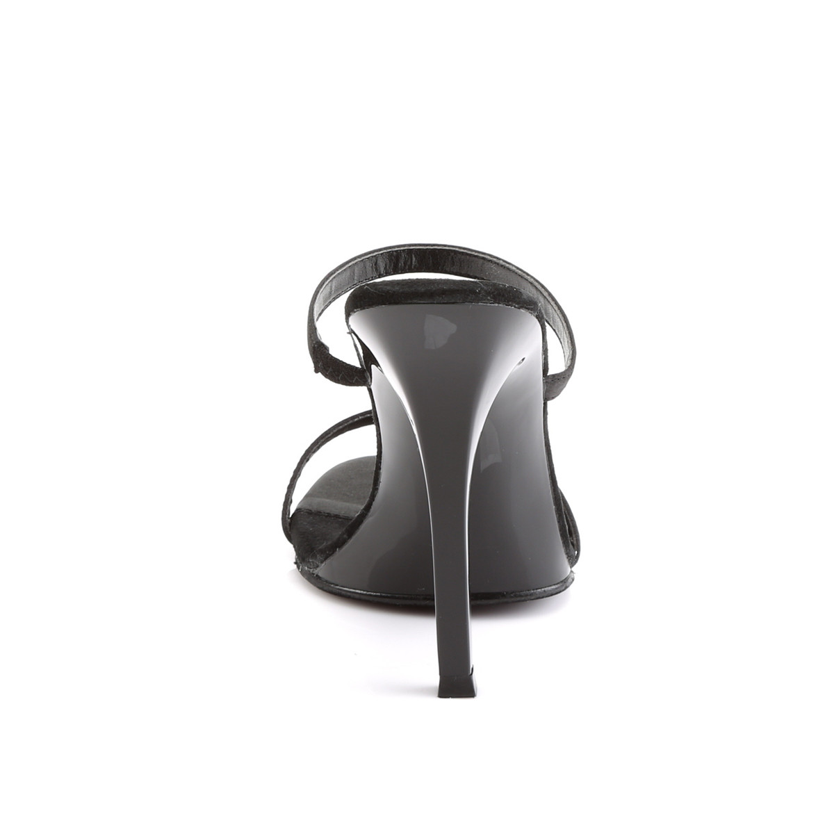 Fabulicious Gala-02 B/SAT - Čierne šľapky na vysokom podpätku