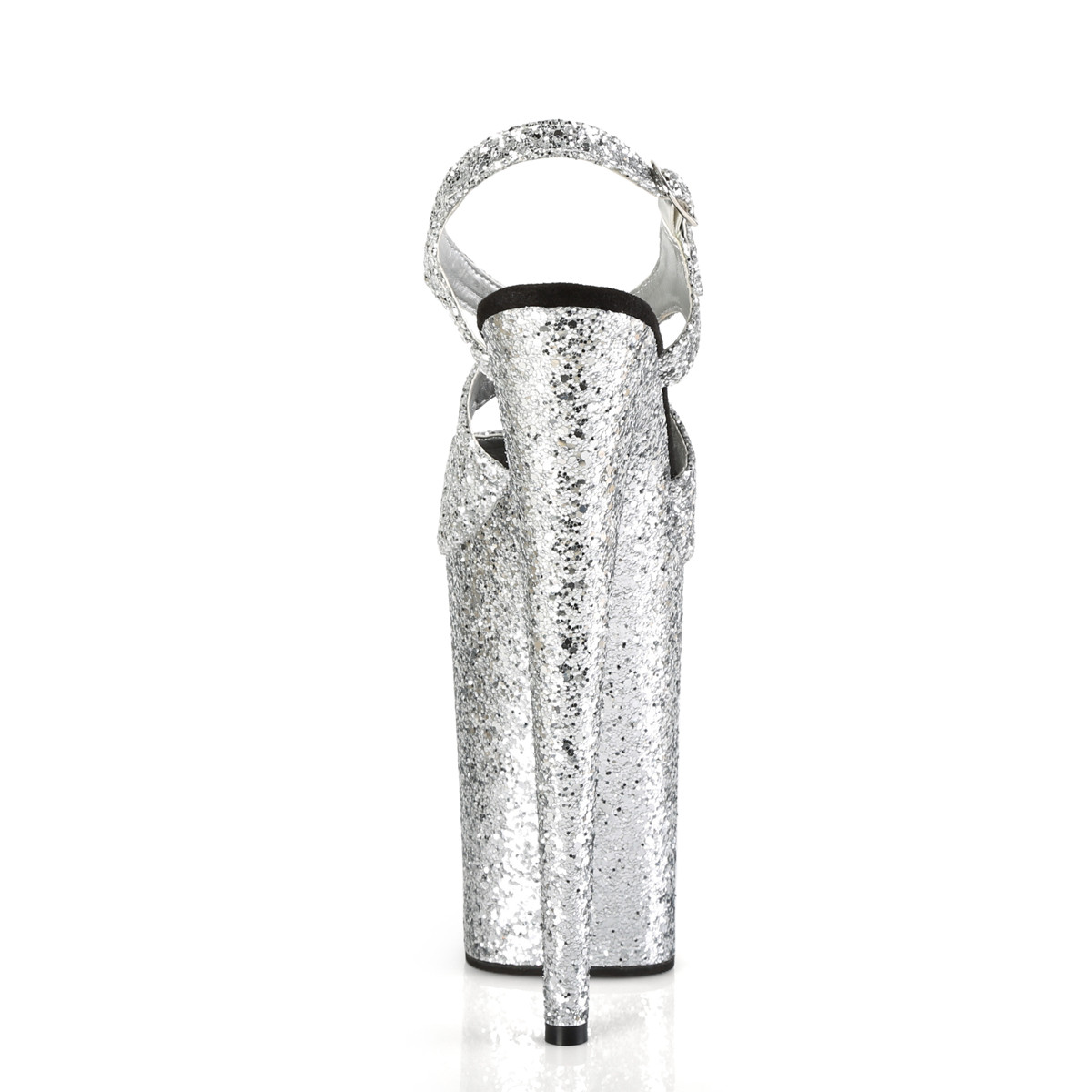 Pleaser Infinity-930LG SG/M - Strieborné sandále na vysokej platforme